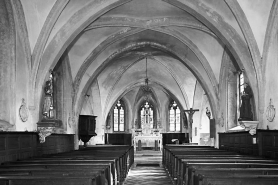 La nef et le choeur vus depuis l'entrée. © Région Bourgogne-Franche-Comté, Inventaire du patrimoine