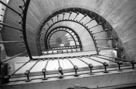 La Gérance : escalier tournant. © Région Bourgogne-Franche-Comté, Inventaire du patrimoine