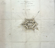 « Construire le fort de Saint-Antoine », plan de 1879. © Région Bourgogne-Franche-Comté, Inventaire du patrimoine