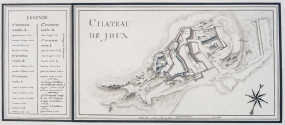 Plan du château de Joux, 1768. © Région Bourgogne-Franche-Comté, Inventaire du patrimoine