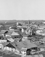 Implantation de l'église dans le village. © Région Bourgogne-Franche-Comté, Inventaire du patrimoine