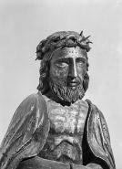 Détail du visage, bouche ouverte. © Région Bourgogne-Franche-Comté, Inventaire du patrimoine