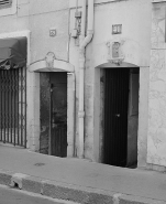 Façade antérieure, porte d'entrée portant la date 1753, comme la porte voisine. © Région Bourgogne-Franche-Comté, Inventaire du patrimoine