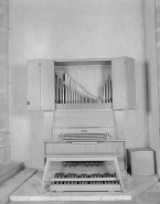 Orgue de choeur, vu de face. © Région Bourgogne-Franche-Comté, Inventaire du patrimoine