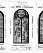 Publicité. Vitrail : Baptême de Clovis. © Région Bourgogne-Franche-Comté, Inventaire du Patrimoine