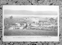 Lac de Châlain (Jura) - Vue d'ensemble des travaux de la Société électrique. © Région Bourgogne-Franche-Comté, Inventaire du patrimoine