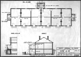 Société Générale de Fonderie. Usine de Belvoye. Jura. Cité A.19. Aménagement de 4 logements avec WC et salle d'eau. © Région Bourgogne-Franche-Comté, Inventaire du patrimoine