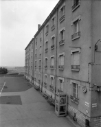 Logement gauche : façade postérieure de trois quarts droit. © Région Bourgogne-Franche-Comté, Inventaire du patrimoine