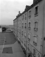 Logement gauche : façade postérieure de trois quarts droit. © Région Bourgogne-Franche-Comté, Inventaire du patrimoine