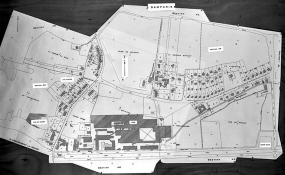Plan de situation. Extrait du plan cadastral, 1980, sections AO et AP, 1:1000. © Région Bourgogne-Franche-Comté, Inventaire du patrimoine
