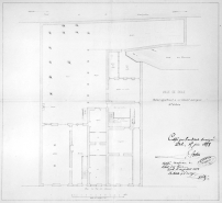Maison appartenant à Mr Thurel [...] Plan du rez-de-chaussée. © Région Bourgogne-Franche-Comté, Inventaire du patrimoine