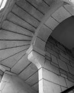 Détail d'une volée d'escalier. © Région Bourgogne-Franche-Comté, Inventaire du patrimoine