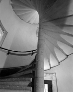 Détail de l'escalier en vis, partie droite de l'édifice. © Région Bourgogne-Franche-Comté, Inventaire du patrimoine