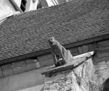 Chevet : détail d'une gargouille. © Région Bourgogne-Franche-Comté, Inventaire du patrimoine