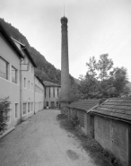 Façade postérieure des ateliers de fabrication et du séchoir à ébauchons. © Région Bourgogne-Franche-Comté, Inventaire du patrimoine