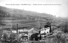 Environs de Saint-Amour.- Balanod (Jura).- Filature de laine, vue prise de la route de Montagna. © Région Bourgogne-Franche-Comté, Inventaire du patrimoine