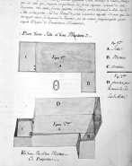Plan d'une Sille et d'un Masson [et] Vüe d'une Sille et d'un Masson En Perspective. © Région Bourgogne-Franche-Comté, Inventaire du patrimoine