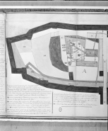 Plan des Souterrains de la grande Saline [... : détail de la partie gauche du dessin]. © Région Bourgogne-Franche-Comté, Inventaire du patrimoine