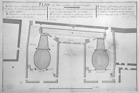 Plan des étuves projettées à Baurgard et Glapin. © Région Bourgogne-Franche-Comté, Inventaire du patrimoine