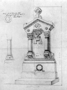 [Projet de monument à la mémoire du curé Grenier], 1877. © Région Bourgogne-Franche-Comté, Inventaire du patrimoine