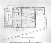 Plan du rez-de-chaussée. © Région Bourgogne-Franche-Comté, Inventaire du patrimoine