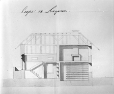 Plans des chalets [...] Coupe en Longueur. © Région Bourgogne-Franche-Comté, Inventaire du patrimoine