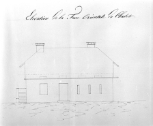 Plans des chalets [...] Elévation de la Face Orientale du Chalet. © Région Bourgogne-Franche-Comté, Inventaire du patrimoine
