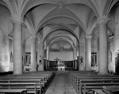 La nef et le choeur vus depuis l'entrée. © Région Bourgogne-Franche-Comté, Inventaire du patrimoine