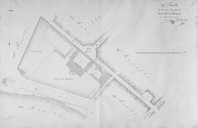Plan d'alignement, feuille n° 24 : rue Charles Nodier et la préfecture. © Région Bourgogne-Franche-Comté, Inventaire du patrimoine