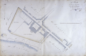 Plan d'alignement, feuille n° 24 : rue Charles Nodier et la préfecture. © Région Bourgogne-Franche-Comté, Inventaire du patrimoine
