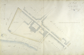 Plan d'alignement, feuille n° 24 : rue Charles Nodier et la préfecture. © Région Bourgogne-Franche-Comté, Inventaire du patrimoine