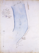 Plan d'alignement, feuille n° 37 : le Doubs et la porte de Malpas. © Région Bourgogne-Franche-Comté, Inventaire du patrimoine