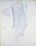 Plan d'alignement, feuille n° 37 : le Doubs et la porte de Malpas. © Région Bourgogne-Franche-Comté, Inventaire du patrimoine