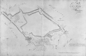 Plan d'alignement, feuille n° 42 : square Castan, rues Rivotte et du Chapitre. © Région Bourgogne-Franche-Comté, Inventaire du patrimoine