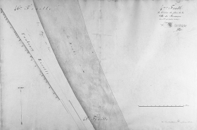 Plan d'alignement, feuille n° 47 : le Doubs le long du faubourg Rivotte. © Région Bourgogne-Franche-Comté, Inventaire du patrimoine