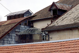 Détail des toitures de l'atelier de fabrication. © Région Bourgogne-Franche-Comté, Inventaire du patrimoine