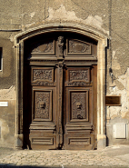 Détail de la porte d'entrée. © Région Bourgogne-Franche-Comté, Inventaire du patrimoine