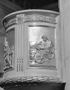 Quatrième panneau de la cuve : saint Jean. © Région Bourgogne-Franche-Comté, Inventaire du patrimoine