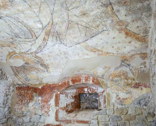 Retombée de la voûte du choeur sur le mur ouest. © Région Bourgogne-Franche-Comté, Inventaire du patrimoine