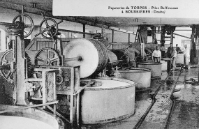 Papeterie de Torpes, à Boussières (Doubs) - Piles Raffineuses, 1er quart 20e siècle. © Région Bourgogne-Franche-Comté, Inventaire du patrimoine