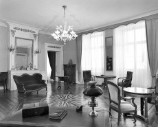 Le grand salon, vue depuis l'angle sud-est. © Région Bourgogne-Franche-Comté, Inventaire du patrimoine