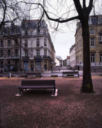Vue de l'impasse Granvelle, depuis la place Granvelle. © Région Bourgogne-Franche-Comté, Inventaire du patrimoine