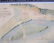 Plan de l'usine de MMrs Constant Peugeot et Cie jointe à leur demande en autorisation de transformer un moulin à farine [...] [Détail]. © Région Bourgogne-Franche-Comté, Inventaire du patrimoine