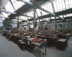 Vue des machines de l'atelier principal depuis le sud-est. © Région Bourgogne-Franche-Comté, Inventaire du patrimoine