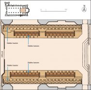 Plan de situation et plan général des stalles. © Région Bourgogne-Franche-Comté, Inventaire du patrimoine