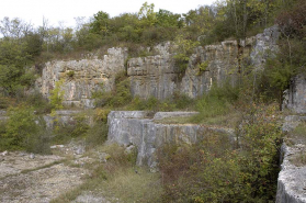 Vue d'ensemble rapprochée du front de taille nord. © Région Bourgogne-Franche-Comté, Inventaire du patrimoine