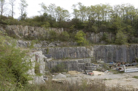 Vue d'ensemble plongeante sur le front de taille. © Région Bourgogne-Franche-Comté, Inventaire du patrimoine