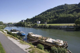 Vue d'ensemble depuis la rive gauche, en amont. © Région Bourgogne-Franche-Comté, Inventaire du patrimoine