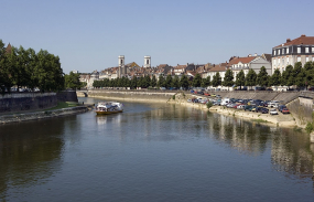 Port de Strasbourg : vue d'ensemble depuis l'amont. © Région Bourgogne-Franche-Comté, Inventaire du patrimoine