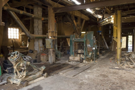 Vue intérieure de l'atelier de scierie. © Région Bourgogne-Franche-Comté, Inventaire du patrimoine